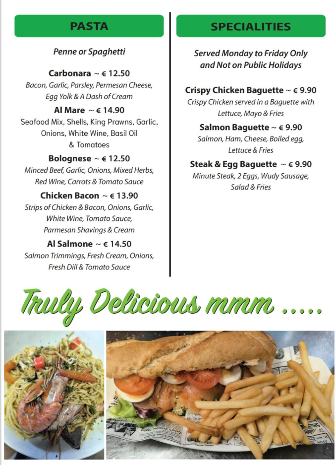 Tiffany menu photo